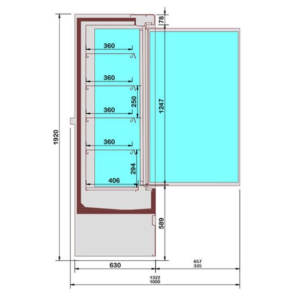 Grote foto gekoeld wandmeubel zelfbediening klapdeuren full inox diamond mml09 fx diversen overige diversen