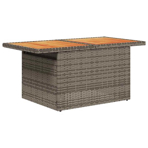 Grote foto vidaxl 5 delige loungeset met kussens poly rattan grijs tuin en terras tuinmeubelen