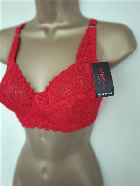 Grote foto prachtige donkerrode bh in kant 75d kleding dames ondergoed en lingerie