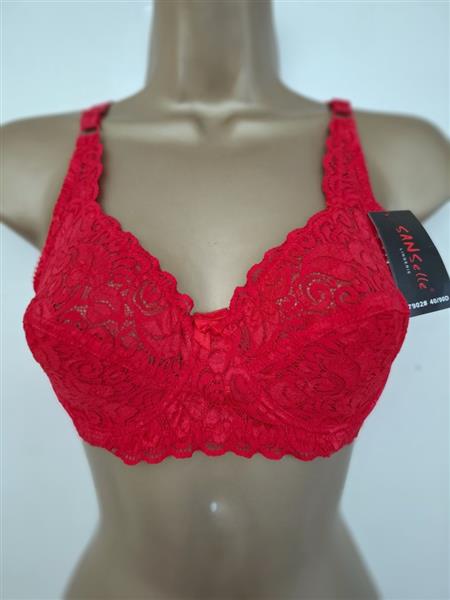 Grote foto prachtige donkerrode bh in kant 75d kleding dames ondergoed en lingerie