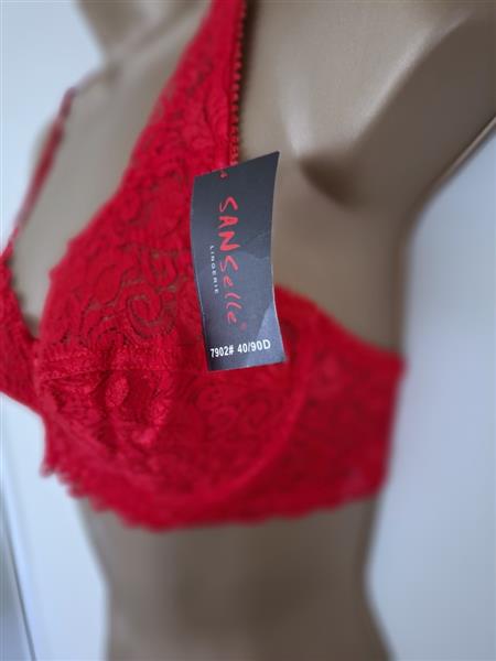 Grote foto prachtige donkerrode bh in kant 75d kleding dames ondergoed en lingerie