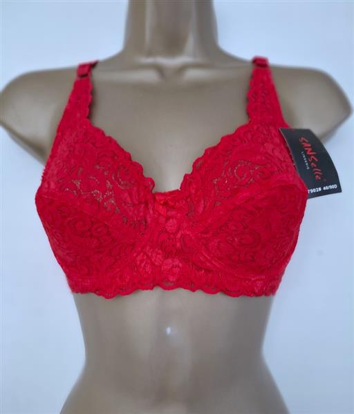 Grote foto prachtige donkerrode bh in kant 75d kleding dames ondergoed en lingerie