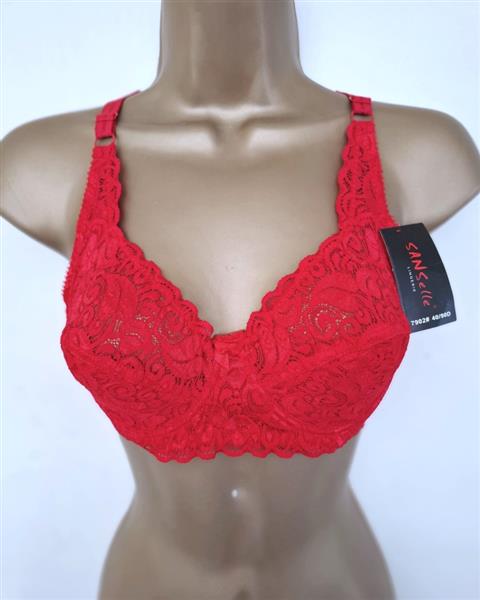 Grote foto prachtige donkerrode bh in kant 75d kleding dames ondergoed en lingerie