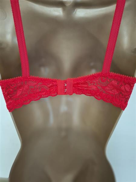 Grote foto prachtige donkerrode bh in kant 75d kleding dames ondergoed en lingerie