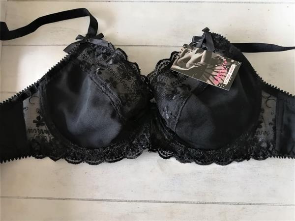 Grote foto klassevolle zwarte bh met mooie kant 75c kleding dames ondergoed en lingerie