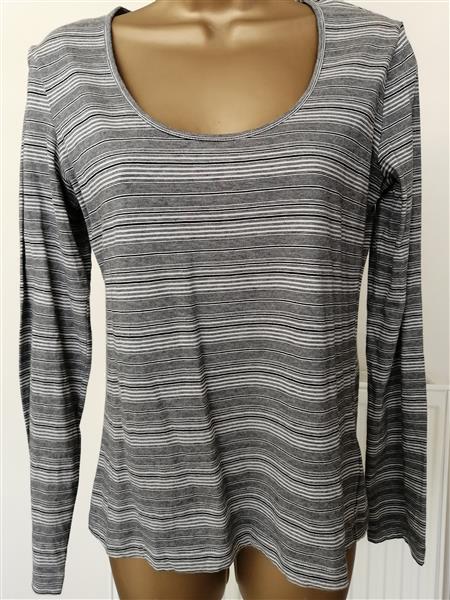 Grote foto zwart witte longsleeve van mexx medium kleding dames blouses en tunieken