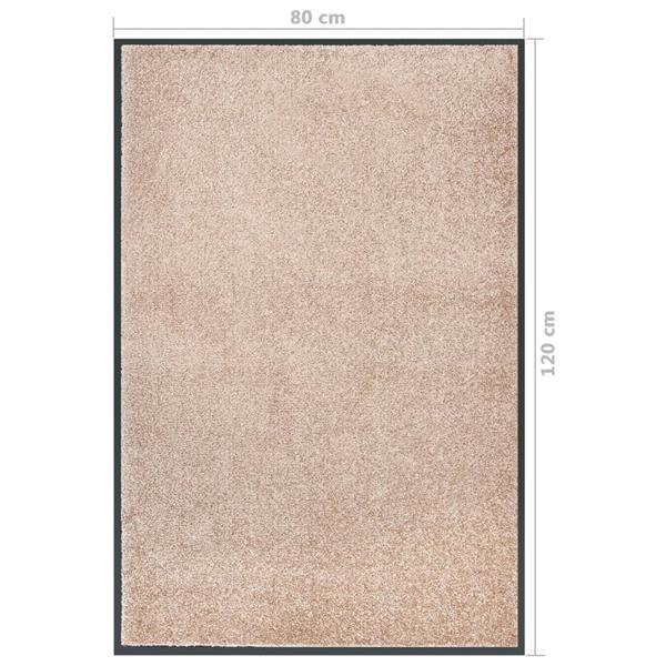 Grote foto vidaxl deurmat 80x120 cm beige tuin en terras overige tuin en terras