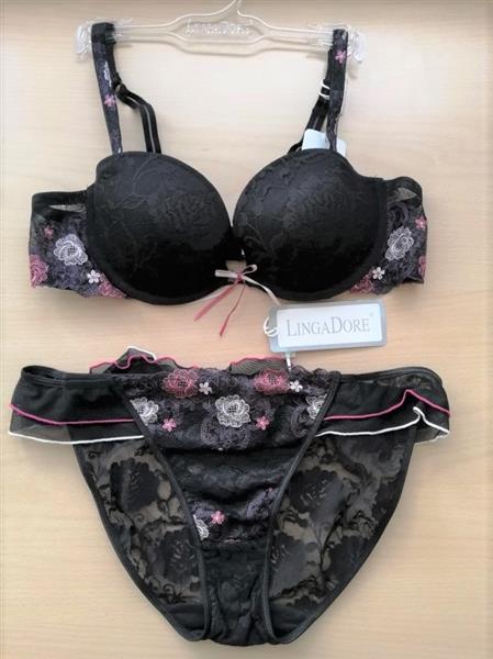 Grote foto chique zwarte bh van lingadore 75b tot 85e kleding dames ondergoed en lingerie merkkleding