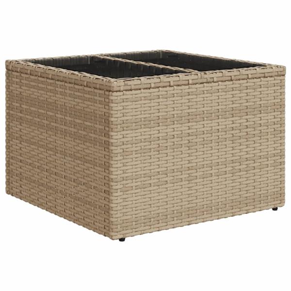 Grote foto vidaxl 6 delige loungeset met kussens poly rattan beige tuin en terras tuinmeubelen