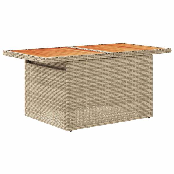 Grote foto vidaxl 6 delige loungeset met kussens poly rattan acacia beige tuin en terras tuinmeubelen