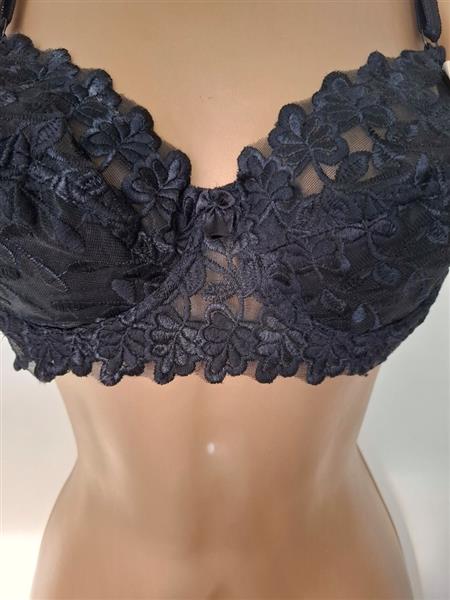 Grote foto zwarte bh met heel chique kant 75b kleding dames ondergoed en lingerie