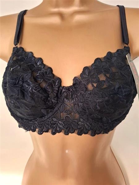 Grote foto zwarte bh met heel chique kant 75b kleding dames ondergoed en lingerie