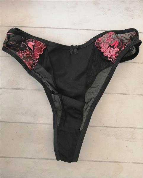 Grote foto chique zwarte bh met oudroze kant string 70b kleding dames ondergoed en lingerie merkkleding