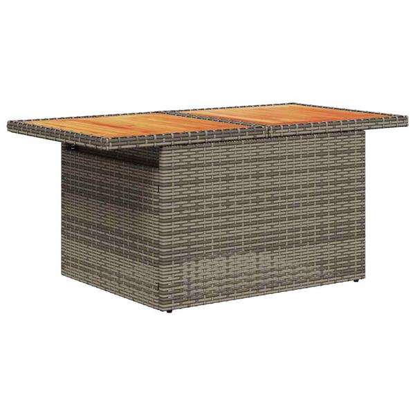 Grote foto vidaxl 5 delige loungeset met kussens poly rattan acacia grijs tuin en terras tuinmeubelen