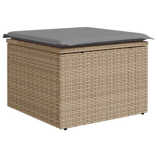 Grote foto vidaxl 6 delige loungeset met kussens poly rattan beige tuin en terras tuinmeubelen