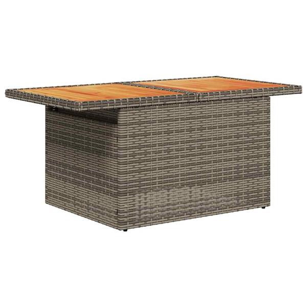 Grote foto vidaxl 6 delige loungeset met kussens poly rattan acacia grijs tuin en terras tuinmeubelen