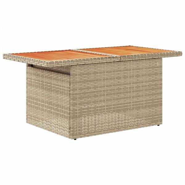 Grote foto vidaxl 6 delige loungeset met kussens poly rattan beige tuin en terras tuinmeubelen