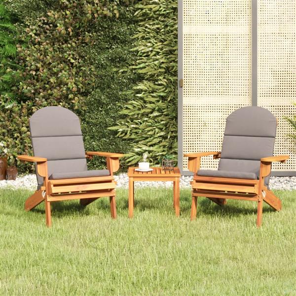 Grote foto vidaxl 3 delige loungeset adirondack massief acaciahout tuin en terras tuinmeubelen