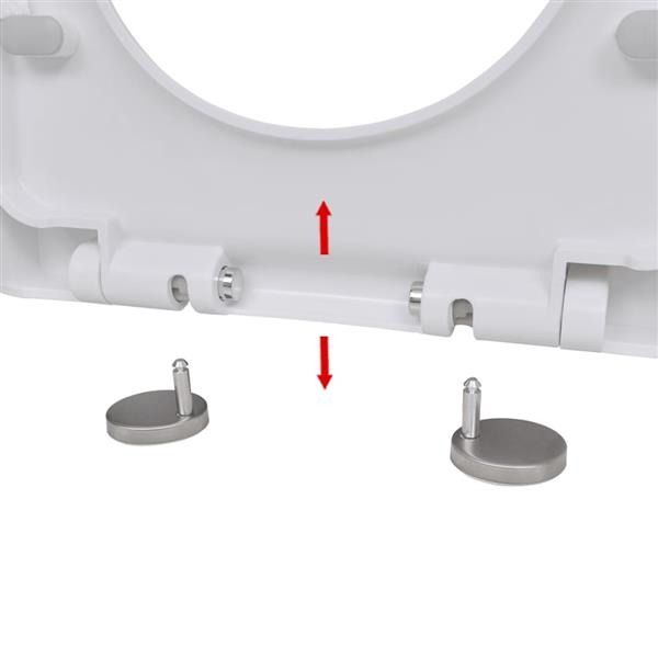 Grote foto vidaxl toiletbril soft close met quick release ontwerp vierkant wit doe het zelf en verbouw sanitair