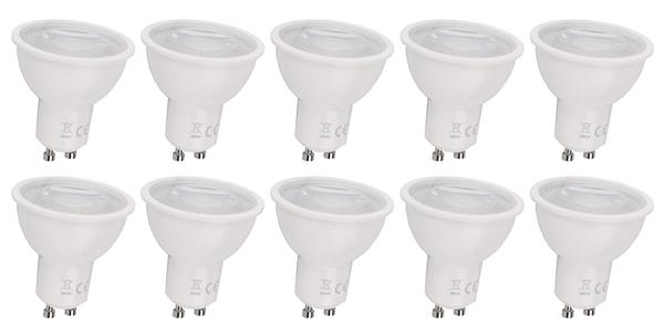 Grote foto gu10 spot dimbaar 10 stuks par16 bajonetsluiting led 7w 50w halogeen daglichtwit 6000k huis en inrichting overige