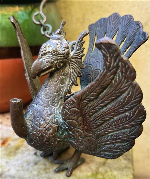 Grote foto 19e eeuwse bronzen mythische garuda vogel antiek en kunst koper en brons