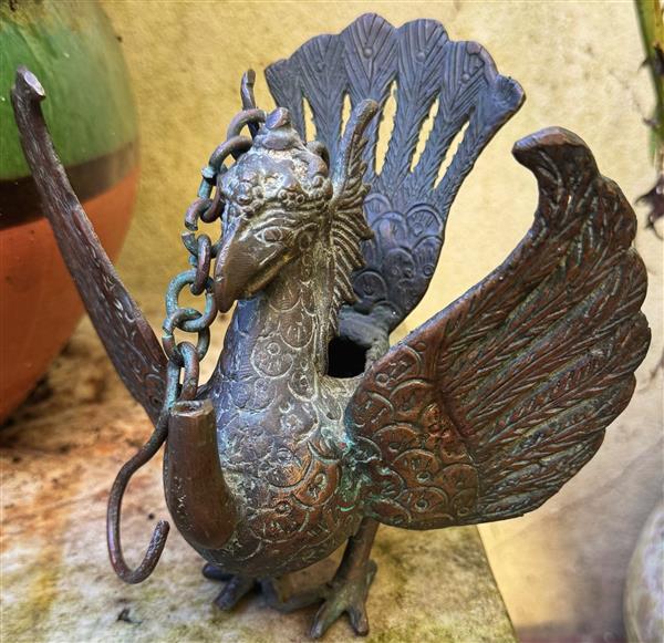 Grote foto 19e eeuwse bronzen mythische garuda vogel antiek en kunst koper en brons