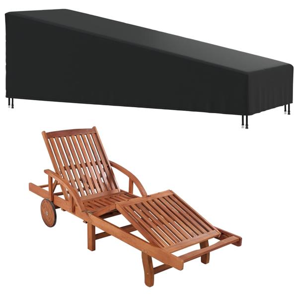 Grote foto vidaxl ligbedhoezen 2 st 420d 203x81x25 63 cm oxford stof tuin en terras tuinmeubelen