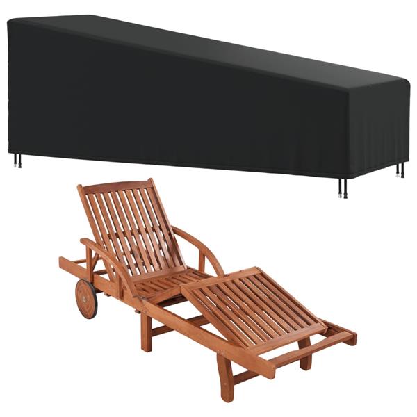 Grote foto vidaxl ligbedhoezen 2 st 420d 210x80x45 75 cm oxford stof tuin en terras tuinmeubelen