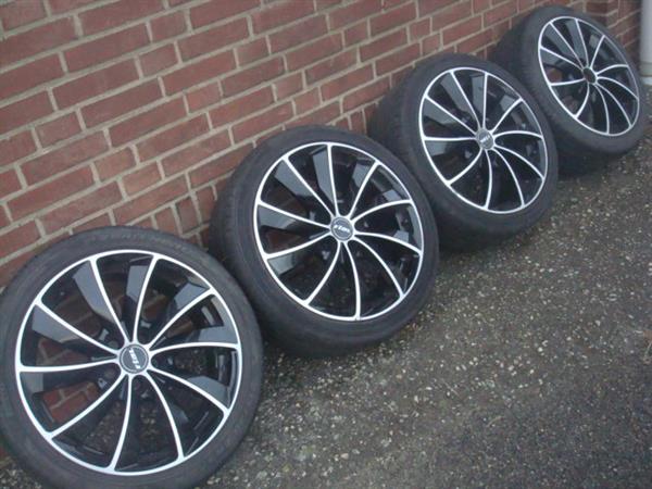 Grote foto 17 inch originele black velgen en banden 5x100 auto onderdelen banden en velgen