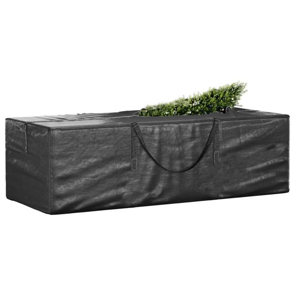 Grote foto vidaxl opbergtas voor kerstbomen 135x40x55 cm polyetheen zwart tuin en terras tuinmeubelen