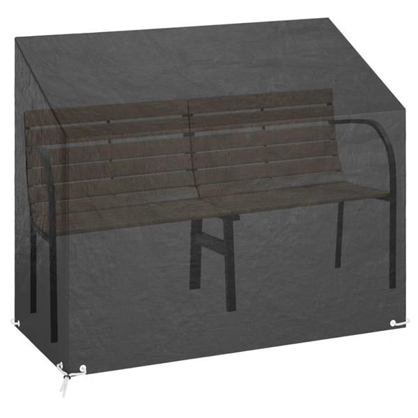 Grote foto vidaxl tuinbankhoezen 2 st 8 oogjes 160x70x70 88 cm polyetheen tuin en terras tuinmeubelen