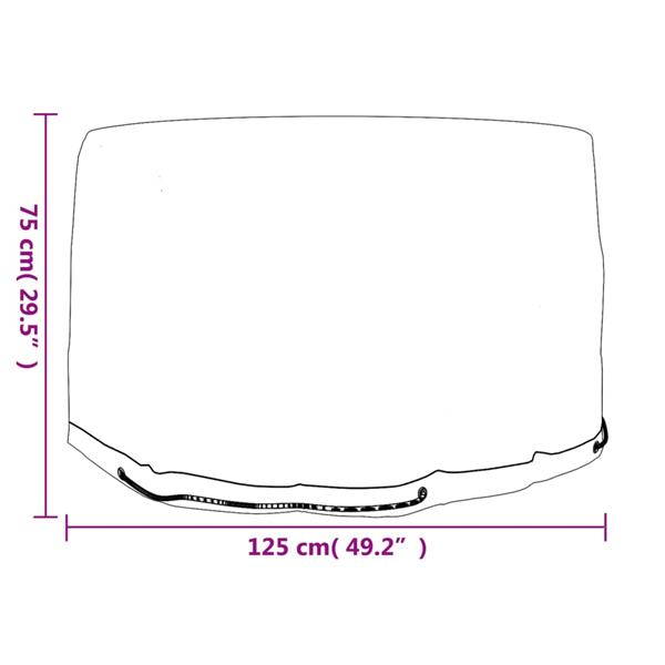 Grote foto vidaxl tuinmeubelhoezen met 6 oogjes 2 st rond 125x75 cm tuin en terras tuinmeubelen