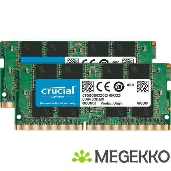 Grote foto crucial ddr4 sodimm 2x16gb 3200 computers en software harde schijven