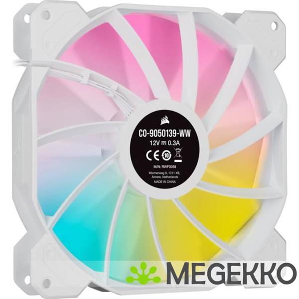 Grote foto corsair casefan icue sp140 rgb elite performance white 2 pack 140mm computers en software overige computers en software