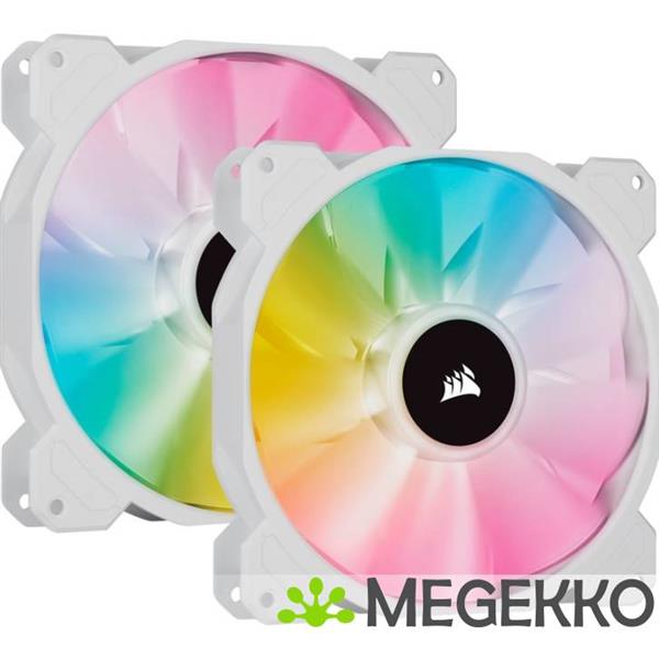 Grote foto corsair casefan icue sp140 rgb elite performance white 2 pack 140mm computers en software overige computers en software