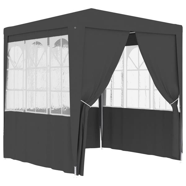 Grote foto vidaxl partytent met zijwanden professioneel 90 g m 2x2 m antraciet tuin en terras overige tuin en terras