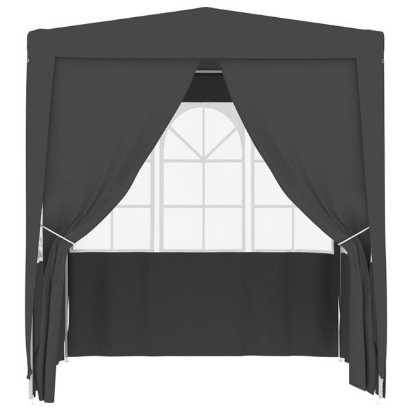 Grote foto vidaxl partytent met zijwanden professioneel 90 g m 2x2 m antraciet tuin en terras overige tuin en terras