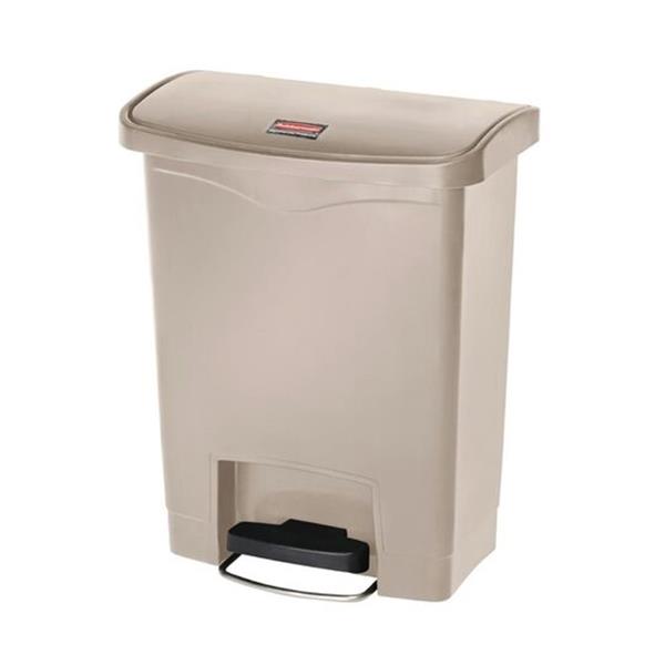 Grote foto rubbermaid slim jim front step pedaalemmer 30ltr beige gl021 diversen overige diversen