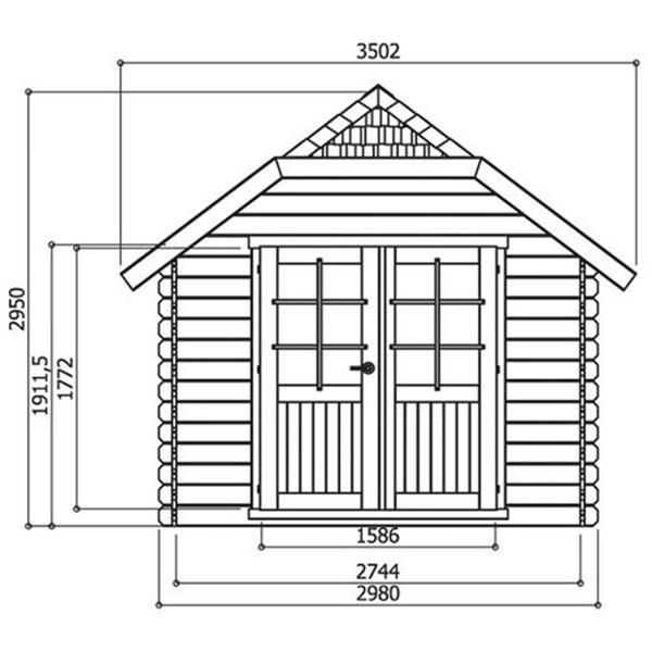 Grote foto tuinhuis blokhut limerick 2980 x 3880mm tuin en terras tuinhuisjes en blokhutten