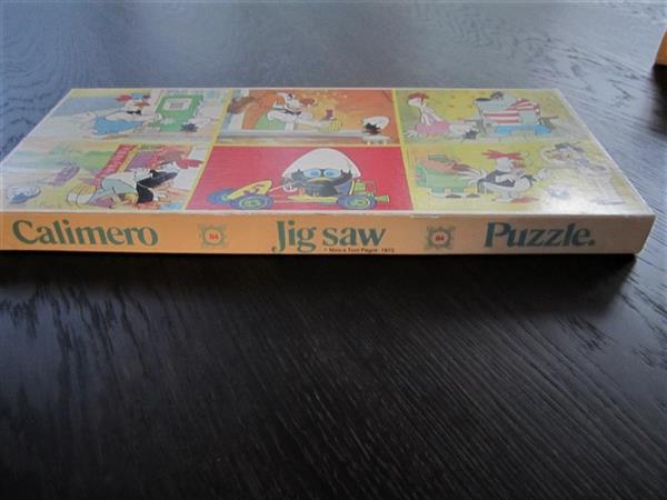 Grote foto vintage calimero puzzel met 6 taferelen 1972 kinderen en baby puzzels