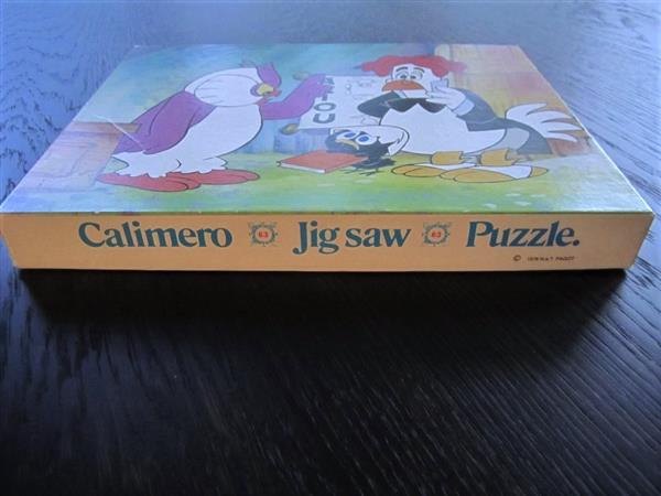 Grote foto vintage calimero puzzel 1976 63 stukjes kinderen en baby puzzels