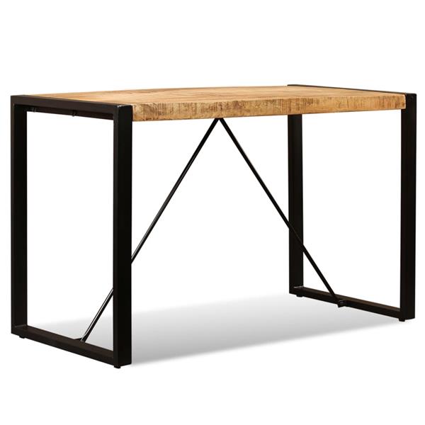 Grote foto vidaxl eettafel 120 cm massief ruw mangohout huis en inrichting eettafels