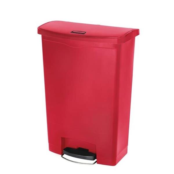 Grote foto rubbermaid slim jim front step pedaalemmer 90ltr rood gl038 diversen overige diversen