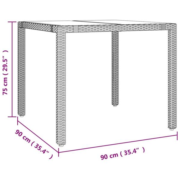 Grote foto vidaxl 3 delige bistroset met kussens poly rattan beige tuin en terras tuinmeubelen