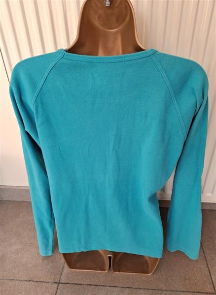 Grote foto turquoise flower power sweater longsleeve medium kleding dames truien en vesten