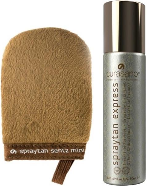 Grote foto curasano spraytan spray 50 ml tanning handschoen mini kleding dames sieraden