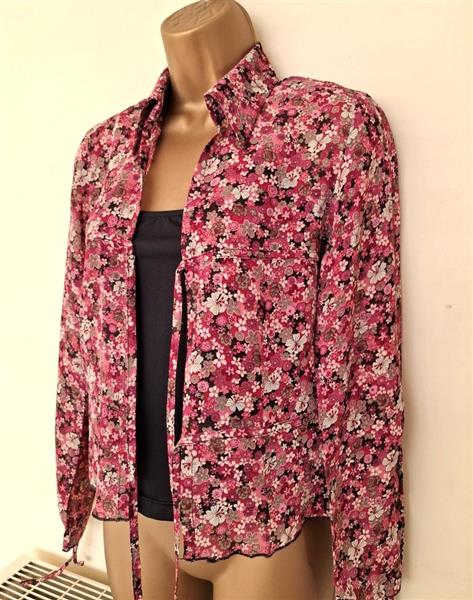 Grote foto frivole tuniekblouse in framboise tinten small kleding dames blouses en tunieken