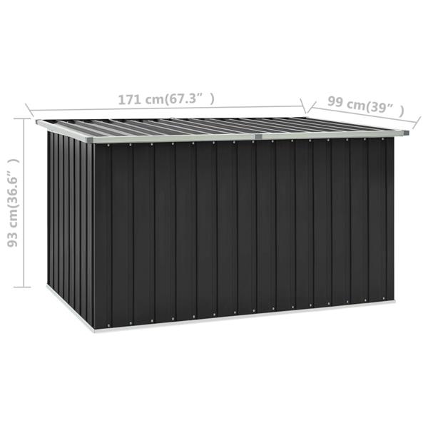 Grote foto vidaxl tuinbox 171x99x93 cm antraciet tuin en terras overige tuin en terras