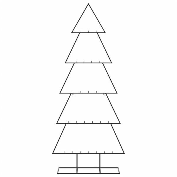 Grote foto vidaxl kerstdecoratie kerstboom 150 cm metaal zwart diversen overige diversen