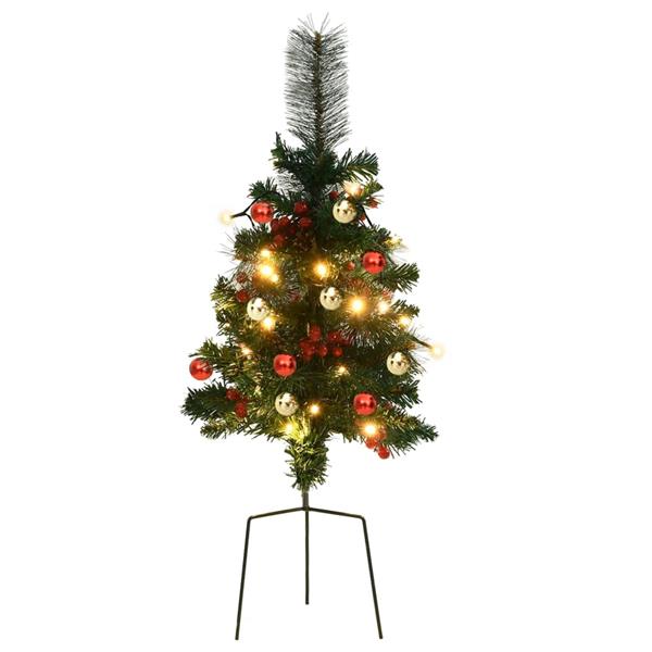 Grote foto vidaxl tuinkerstbomen 2 st met verlichting 76 cm pvc diversen overige diversen